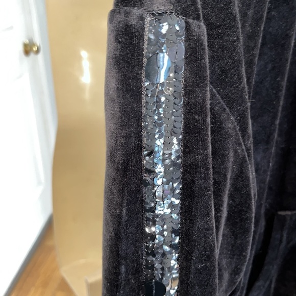 Apple Bottoms size 2X black velour zip hoodie with sequins fits 14-16 - Picture 8 of 16